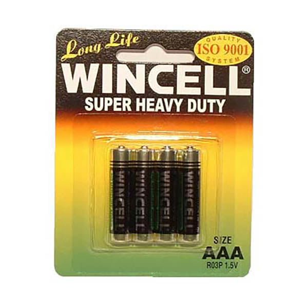 Wincell AAA Super Heavy Duty Batteries - Super Heavy Duty Batteries - AAA 4 Pack - Silk and Sin