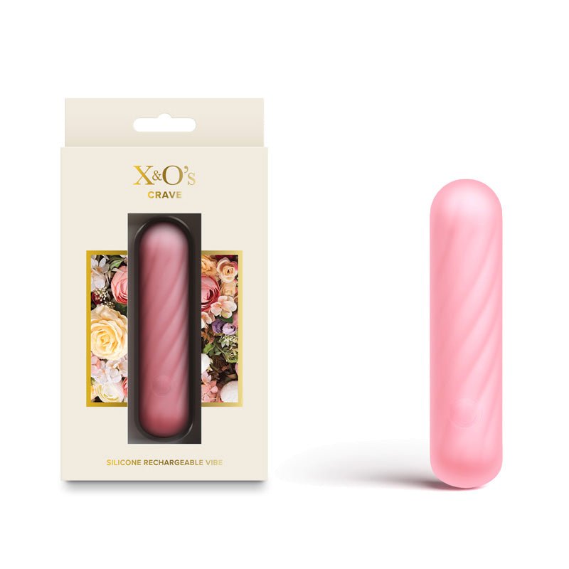 X & O's Crave - Light Pink - Light Pink 10.5 cm USB Rechargeable Bullet - Silk and Sin