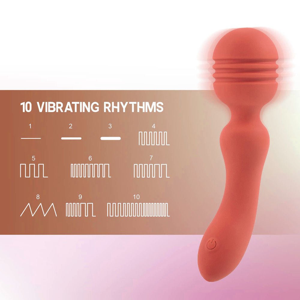 Xciter - Orange - Orange 16.5 cm USB Rechargeable Massage Wand - Silk and Sin