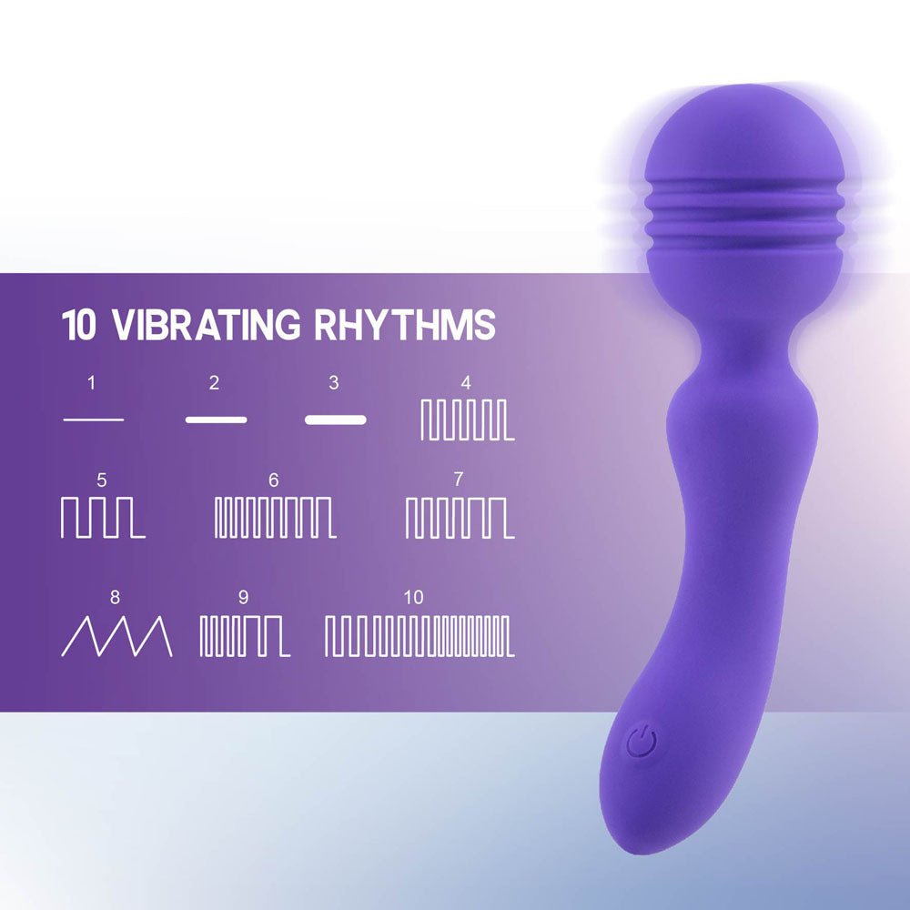Xciter - Purple - Purple 16.5 cm USB Rechargeable Massage Wand - Silk and Sin