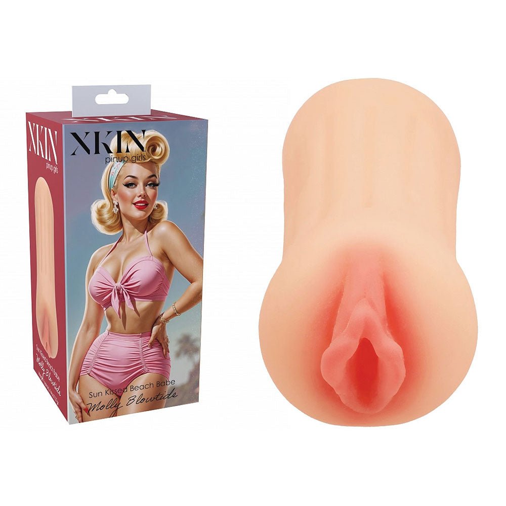 XKIN PinUp Girls - Molly Blowtide - Flesh 12 cm Vagina Stroker - silkandsin