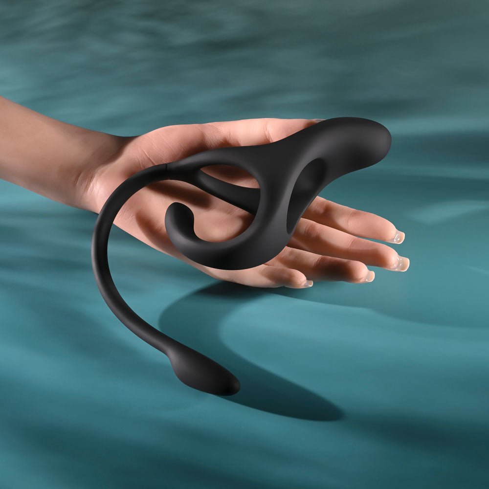 Zero Tolerance ALL THE BASES - Black USB Rechargeable Vibrating Cock Ring with Wireless Remote - silkandsin