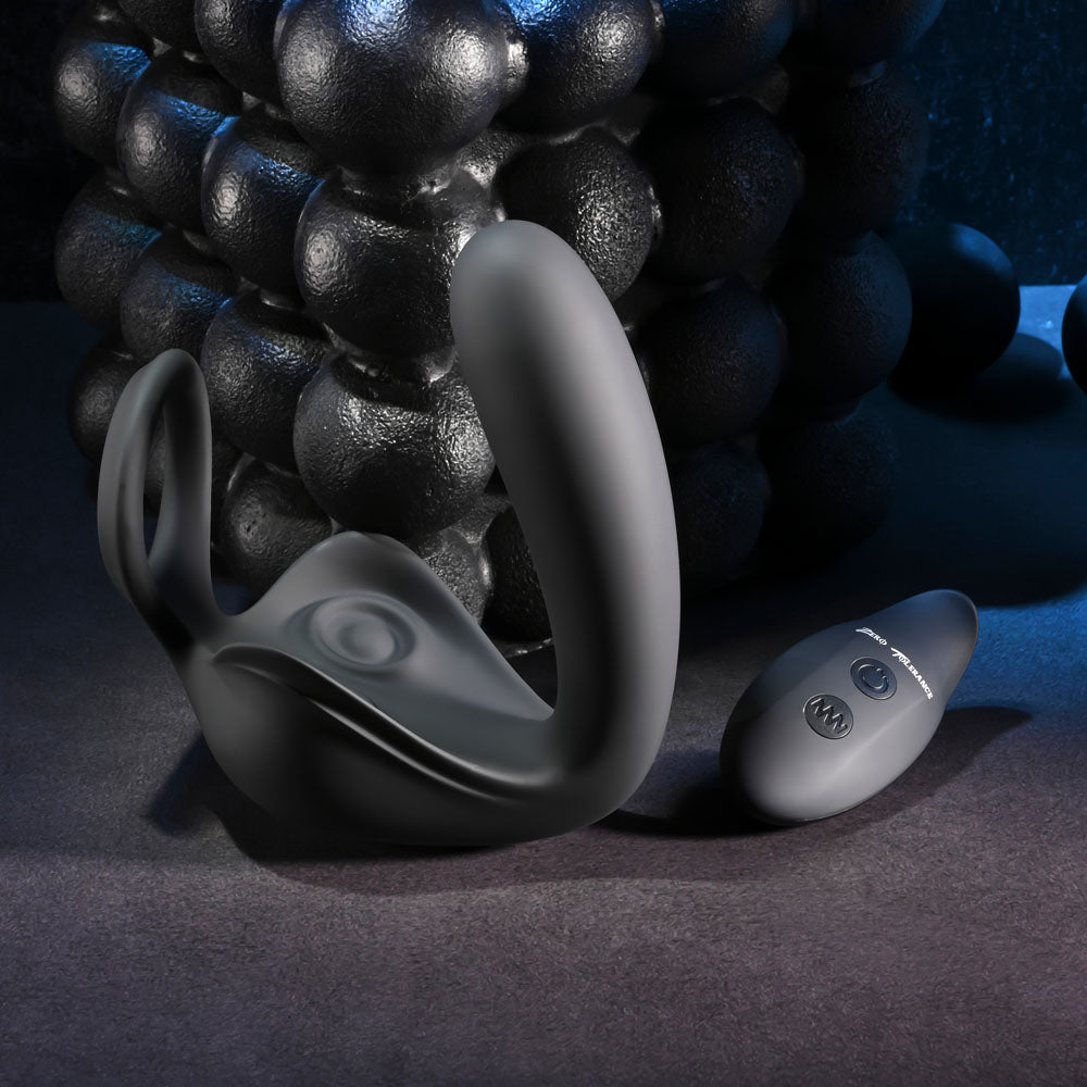 Zero Tolerance BALLIN OUT - Black USB Rechargeable Prostate Massager with Cock Ring and Wireless Remote - silkandsin