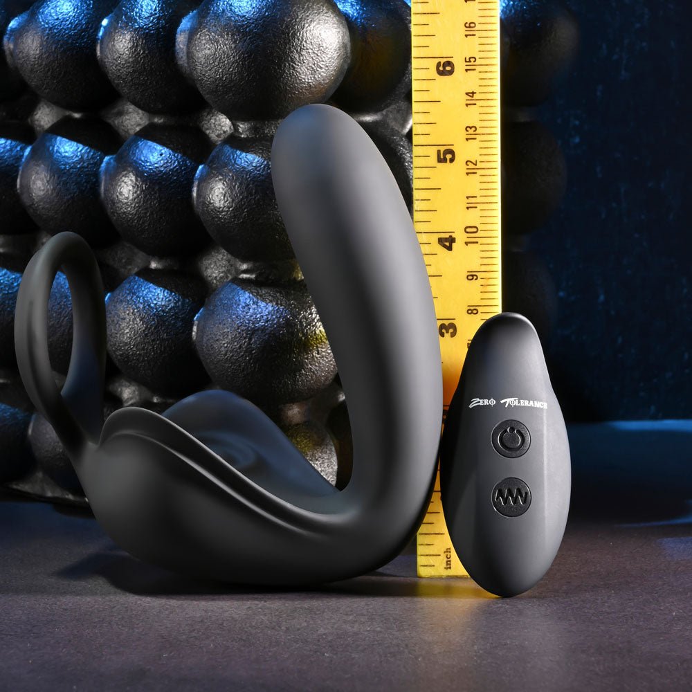 Zero Tolerance BALLIN OUT - Black USB Rechargeable Prostate Massager with Cock Ring and Wireless Remote - silkandsin