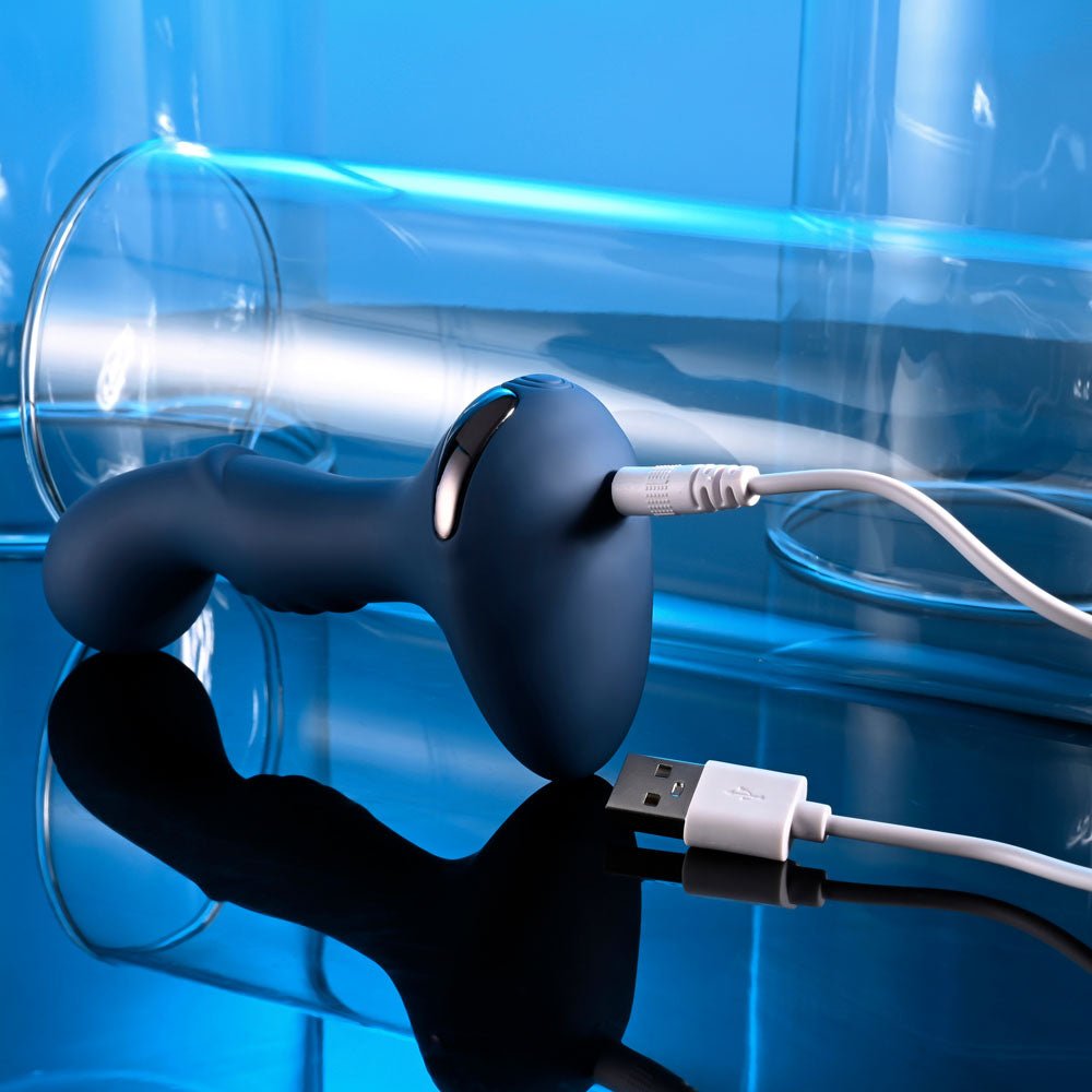 Zero Tolerance BLUE OASIS - Blue 12.3 cm USB Rechargeable Vibrating Anal Plug - silkandsin