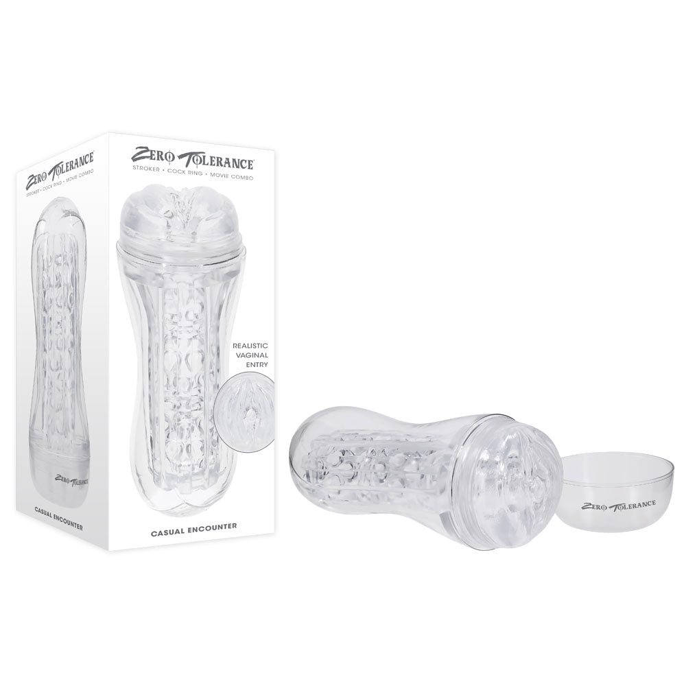 Zero Tolerance CASUAL ENCOUNTER - Clear Vagina Stroker - silkandsin