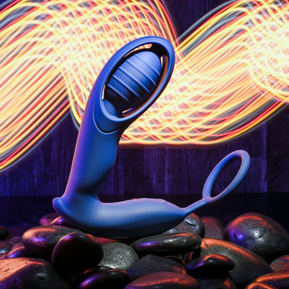 Zero Tolerance EXTRA MILE - Blue USB Rechargeable Vibrating Prostate Massager - silkandsin