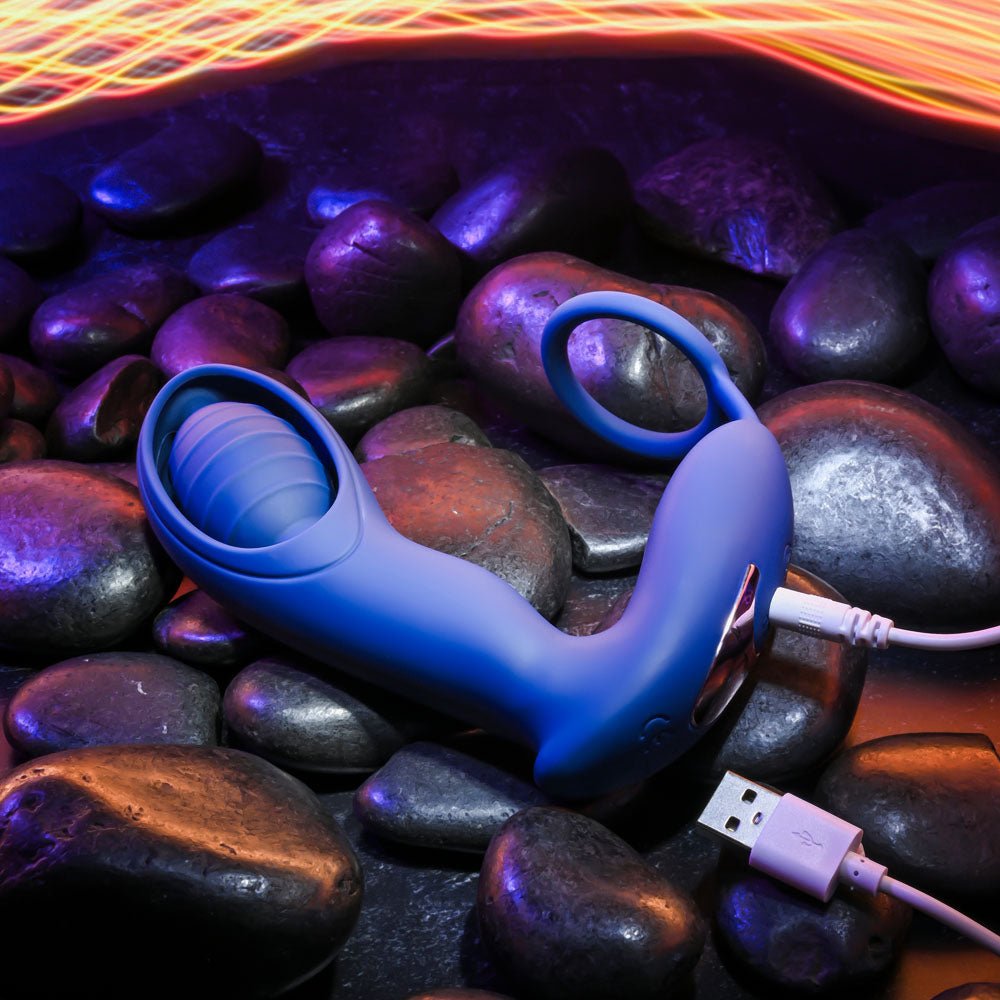 Zero Tolerance EXTRA MILE - Blue USB Rechargeable Vibrating Prostate Massager - silkandsin