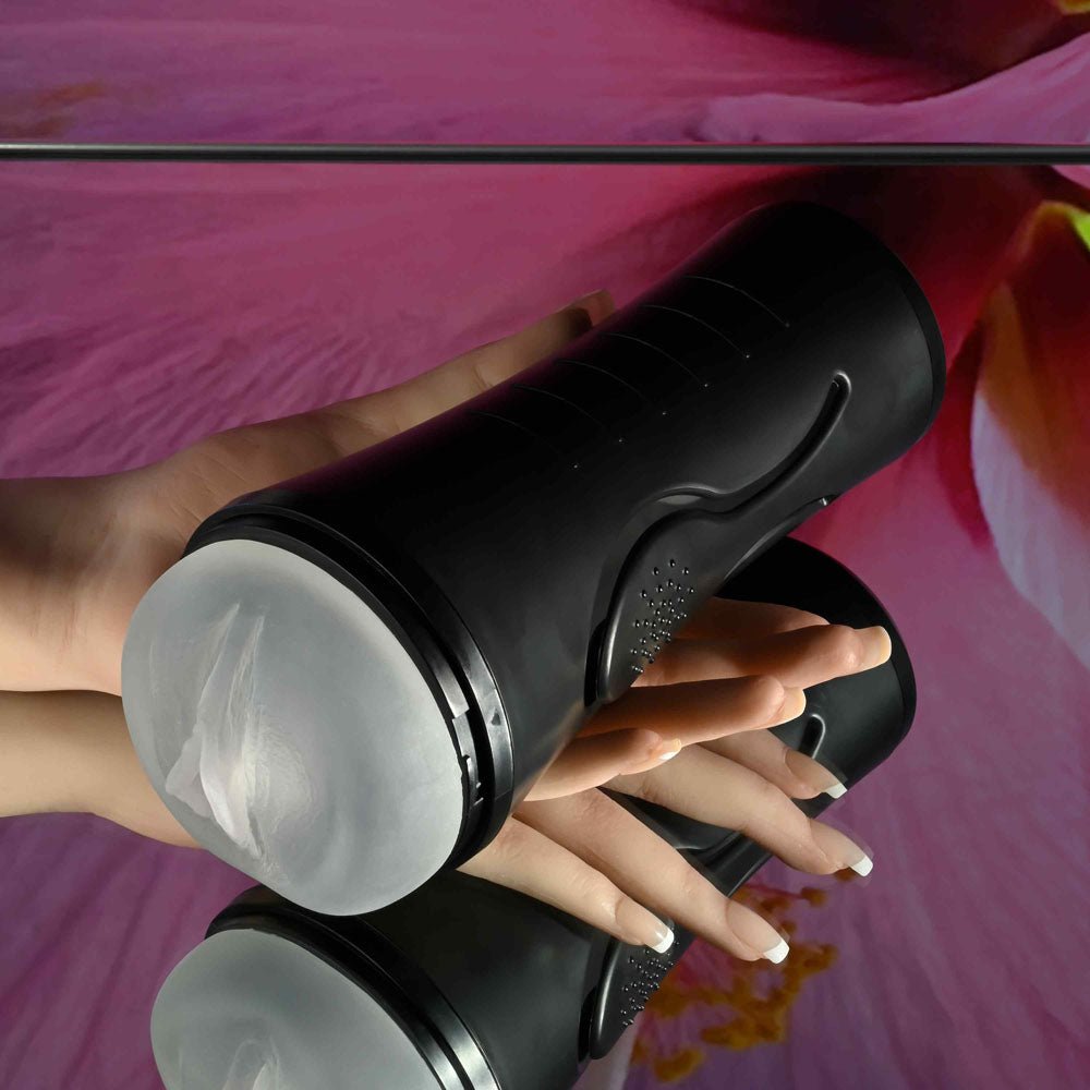 Zero Tolerance HOLD TIGHT - Clear USB Rechargeable Vibrating Vagina Stroker - silkandsin