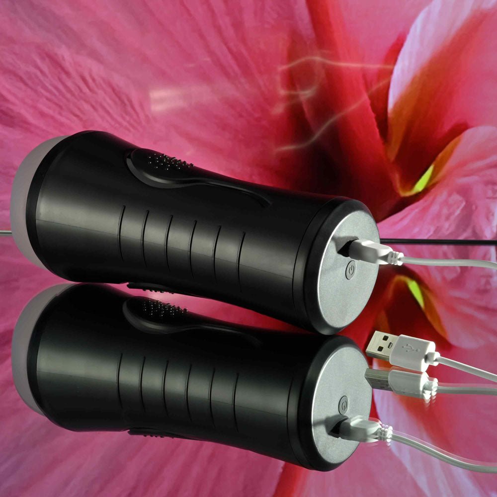 Zero Tolerance HOLD TIGHT - Clear USB Rechargeable Vibrating Vagina Stroker - silkandsin