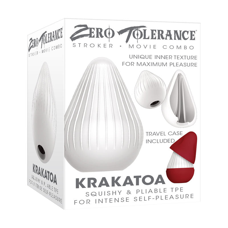 Zero Tolerance KRAKATOA - White Mini Stroker Egg - silkandsin