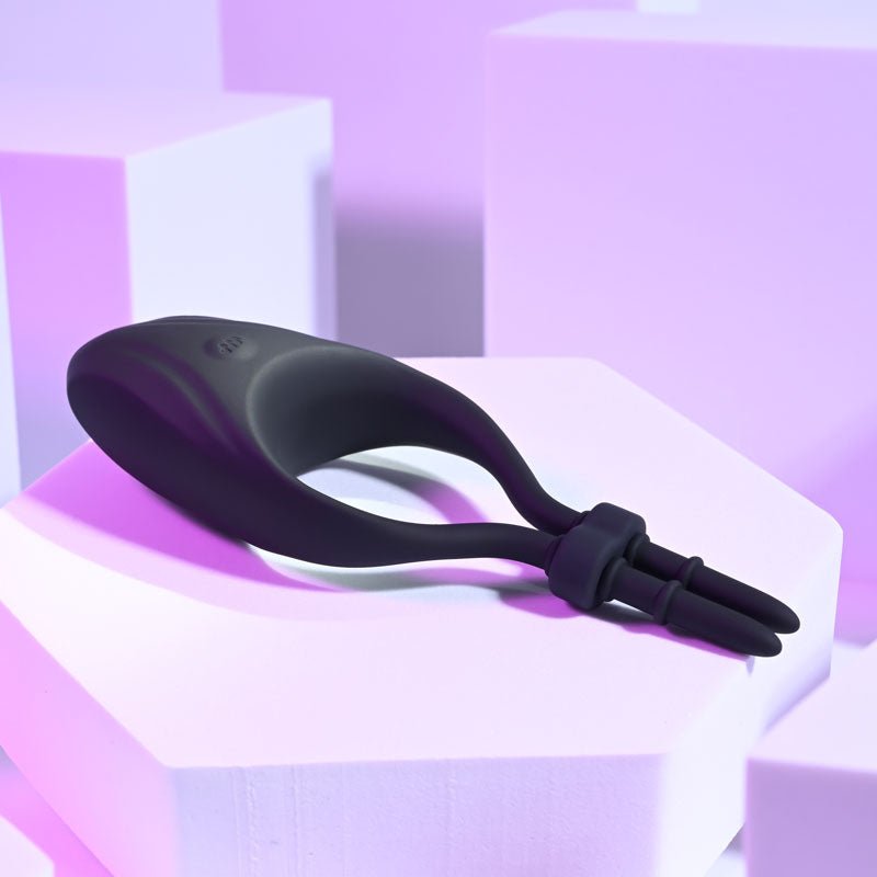 Zero Tolerance PERFECT FIT - Black USB Rechargeable Vibrating Lasso Cock Ring - silkandsin
