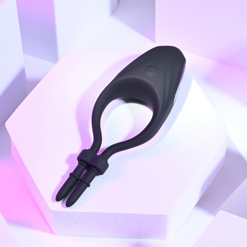 Zero Tolerance PERFECT FIT - Black USB Rechargeable Vibrating Lasso Cock Ring - silkandsin