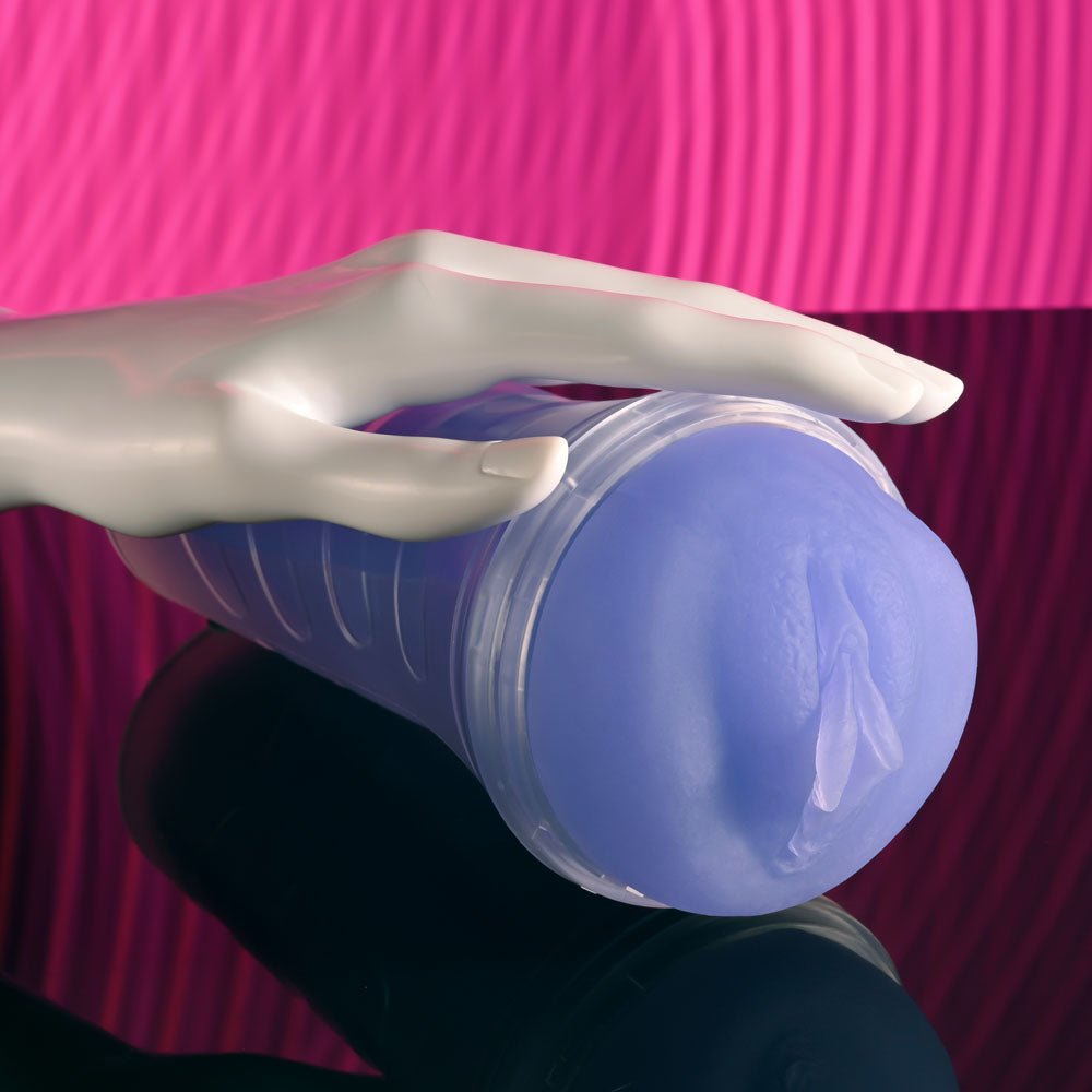 Zero Tolerance POP ON THE GLOW - Glow in Dark Purple Vagina Stroker - silkandsin