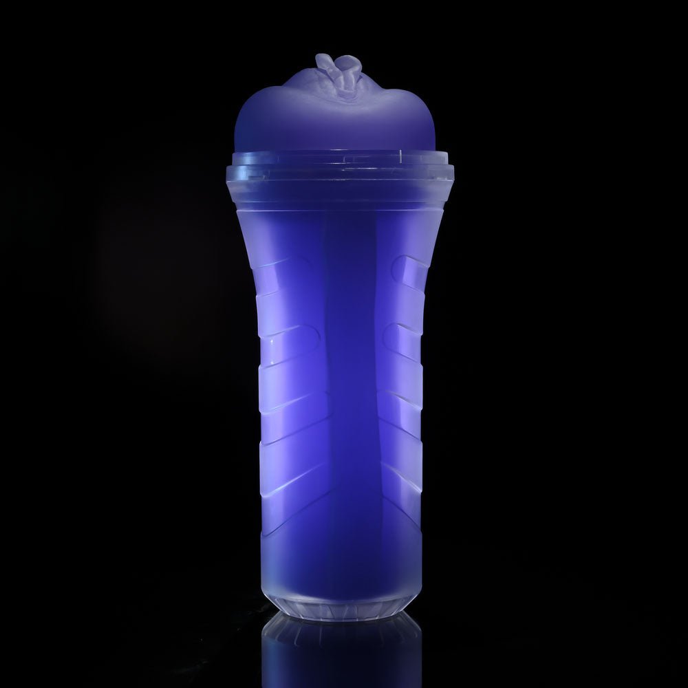 Zero Tolerance POP ON THE GLOW - Glow in Dark Purple Vagina Stroker - silkandsin