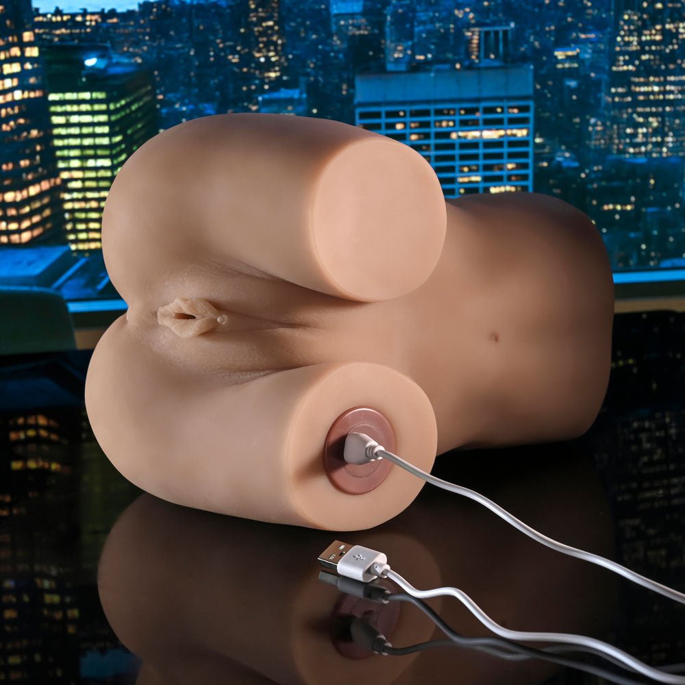 Zero Tolerance ROCK MY WORLD - Flesh USB Rechargeable Doggy Style Thrusting Mini Torso Masturbator - Silk and Sin