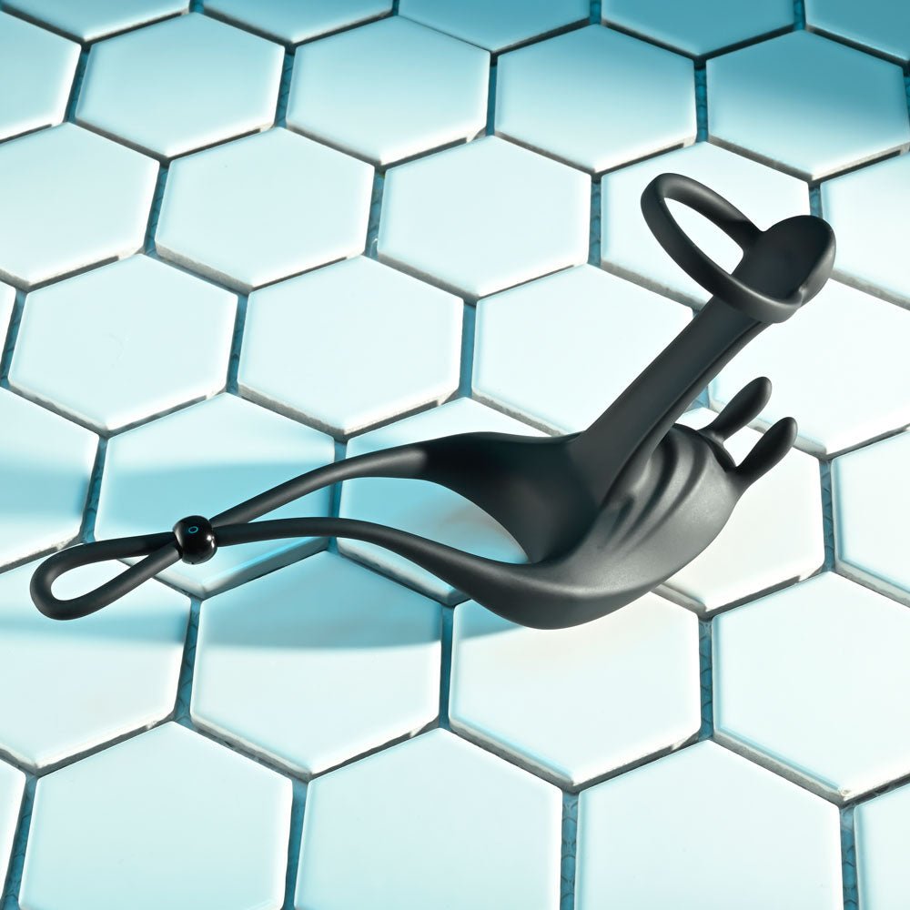 Zero Tolerance SADDLE UP - Black USB Rechargeable Vibrating Cock & Ball Rings - silkandsin