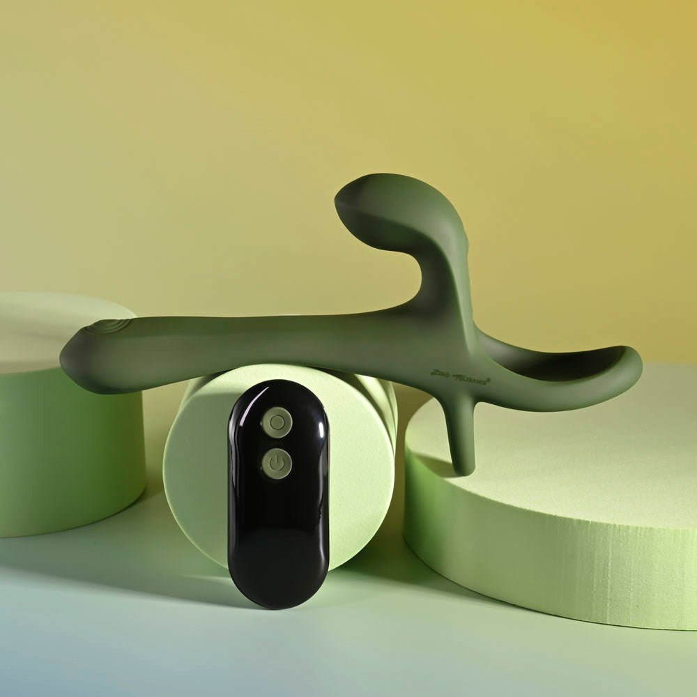 Zero Tolerance STRAP, TAP & GO - Green USB Rechargeable Vibrating & Tapping Penis Sleeve with Wireless Remote - silkandsin
