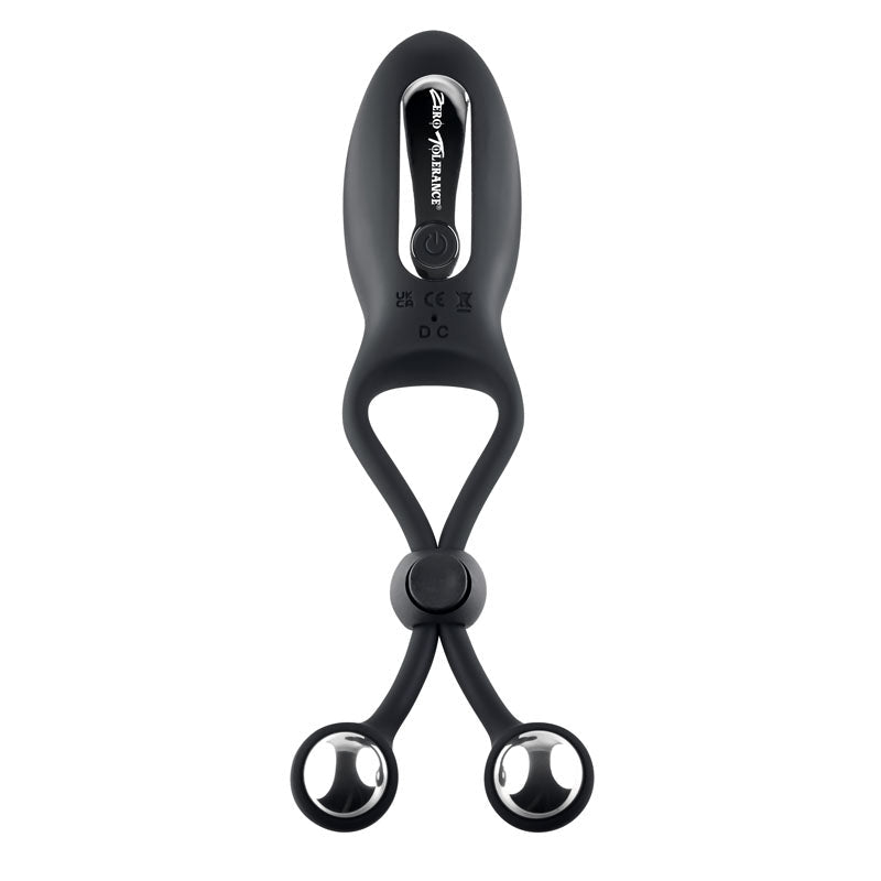 Zero Tolerance THE BIG BANG - Black USB Rechargeable Vibrating Lasso Cock Ring - silkandsin