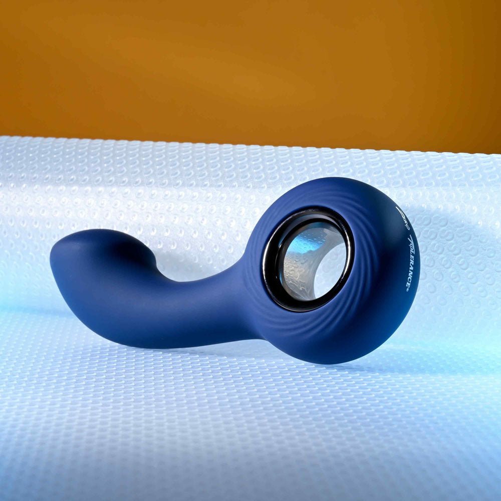 Zero Tolerance THE REACH - Blue 13.8 cm USB Rechargeable Vibrating Anal Plug - silkandsin