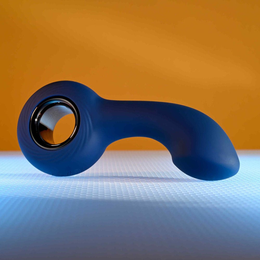 Zero Tolerance THE REACH - Blue 13.8 cm USB Rechargeable Vibrating Anal Plug - silkandsin