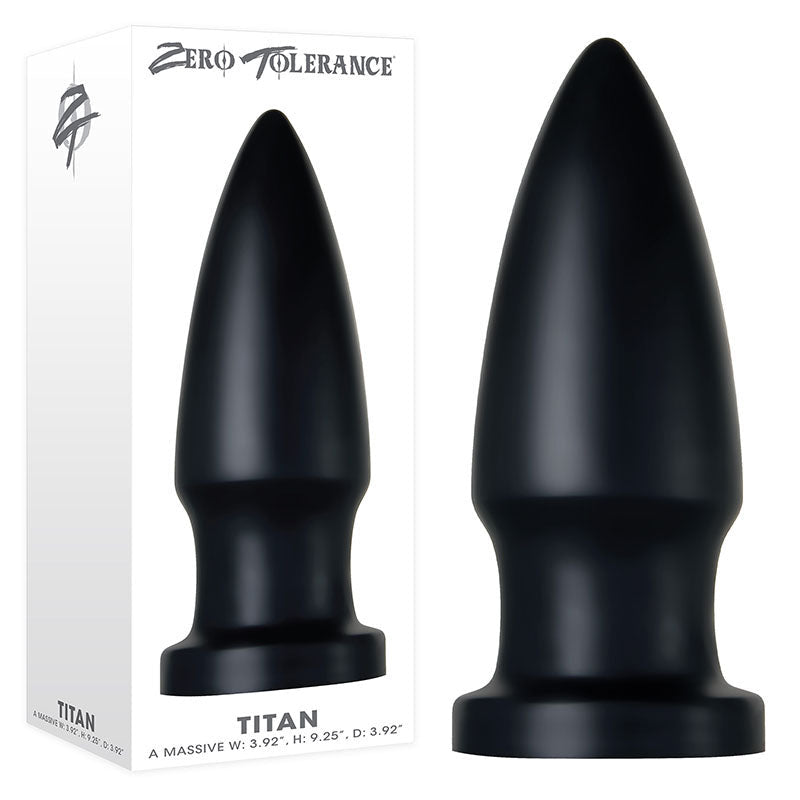 Zero Tolerance The Titan - Black Giant Butt Plug - silkandsin