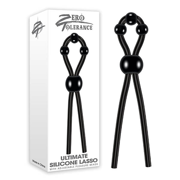 Zero Tolerance Ultimate Silicone Lasso - Black Silicone Adjustable Lasso Cock Ring - silkandsin