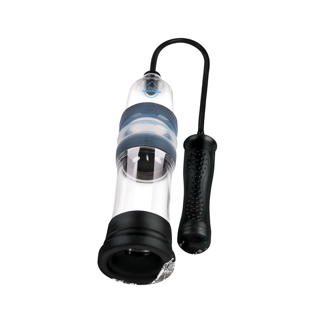 Zolo Aquapump Auto Pro - Clear Auto Water Penis Pump - silkandsin