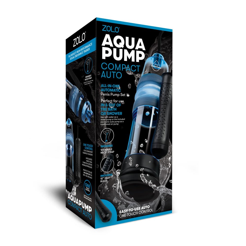 Zolo Aquapump Compact Auto - Blue Auto Water Penis Pump - silkandsin