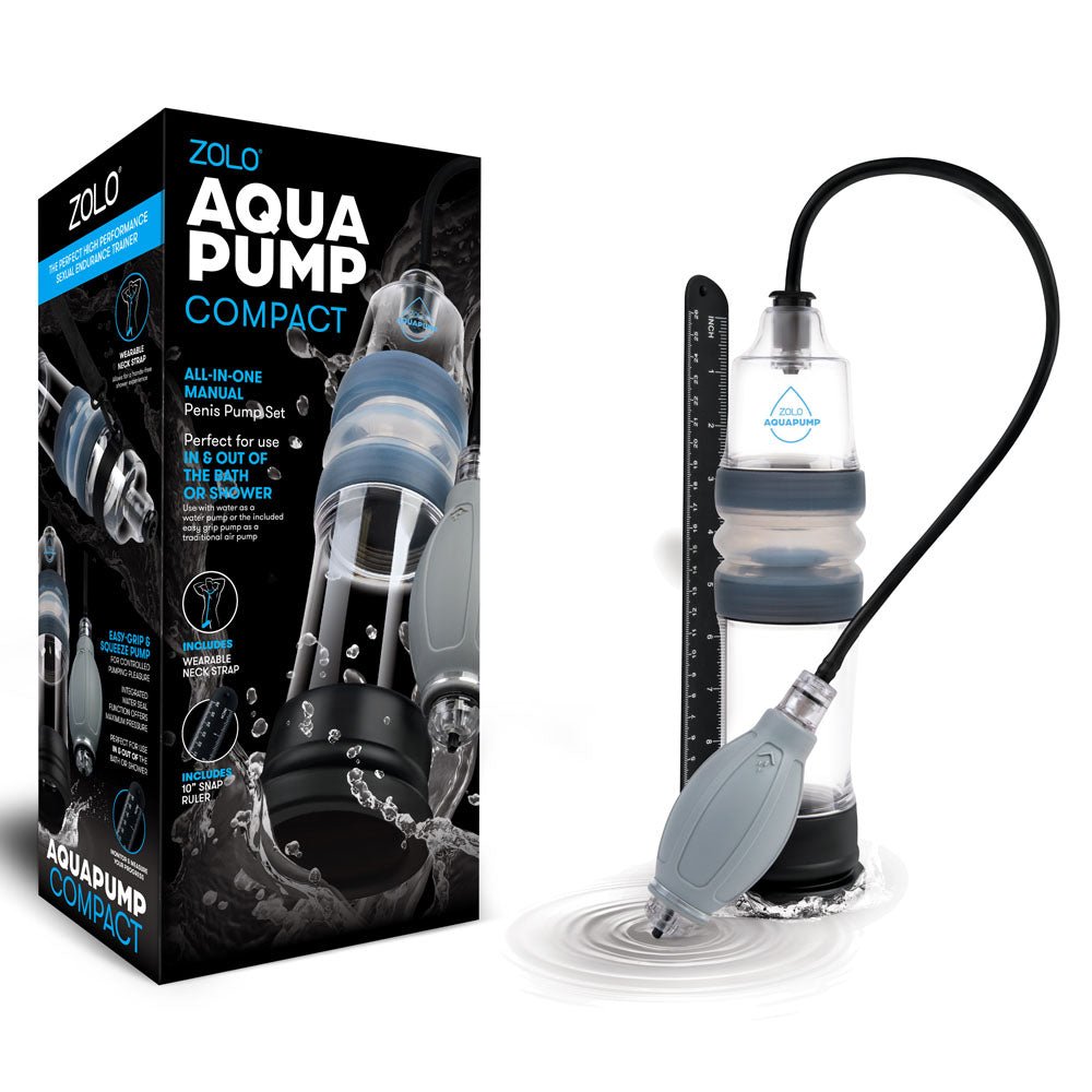 Zolo Aquapump Compact - Clear Water Penis Pump - silkandsin