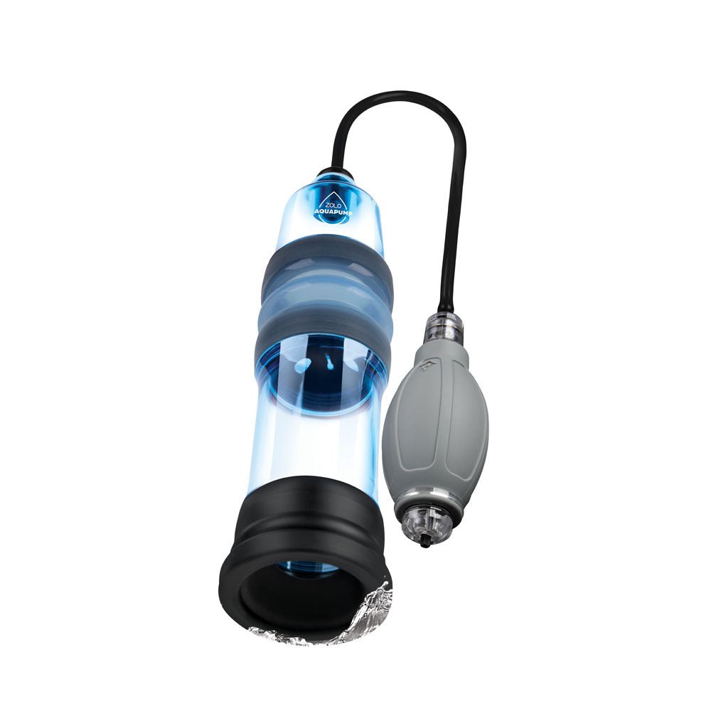 Zolo Aquapump Pro - Blue Water Penis Pump - silkandsin