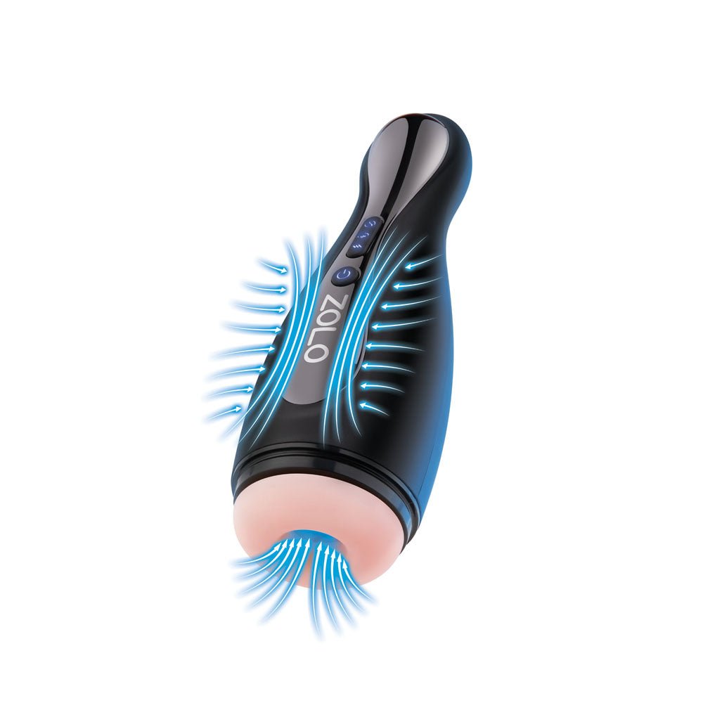 Zolo Blowpin - Flesh USB Rechargeable Auto Sucking and Vibrating Masturbator - silkandsin