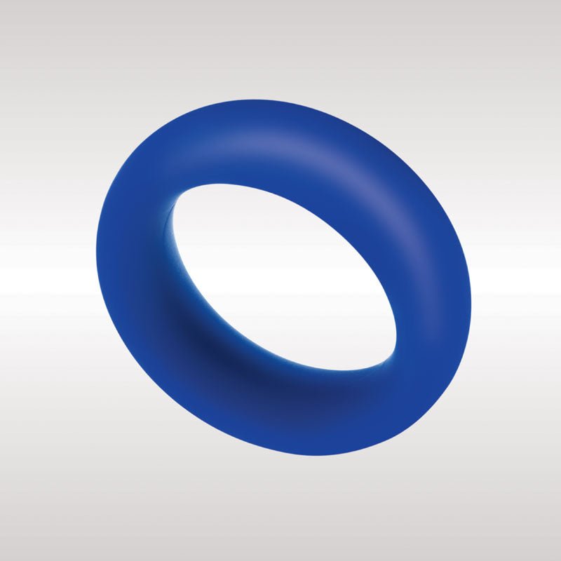 Zolo Extra Thick Silicone Cock Ring - Blue 40 mm Cock Ring - silkandsin