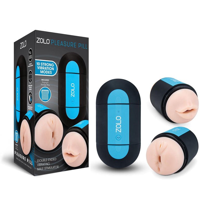 Zolo Pleasure Pill - Double Ended USB Rechargeable Stroker - silkandsin