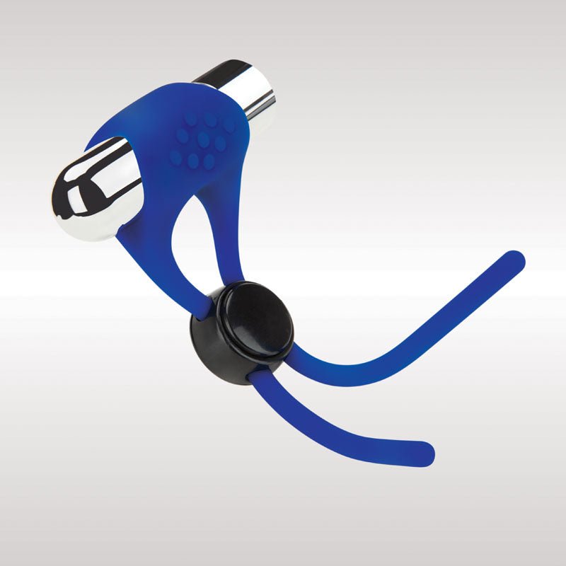 Zolo Rechargeable Cock Ring & Lasso - Blue USB Rechargeable Adjustable Cock Ring - silkandsin
