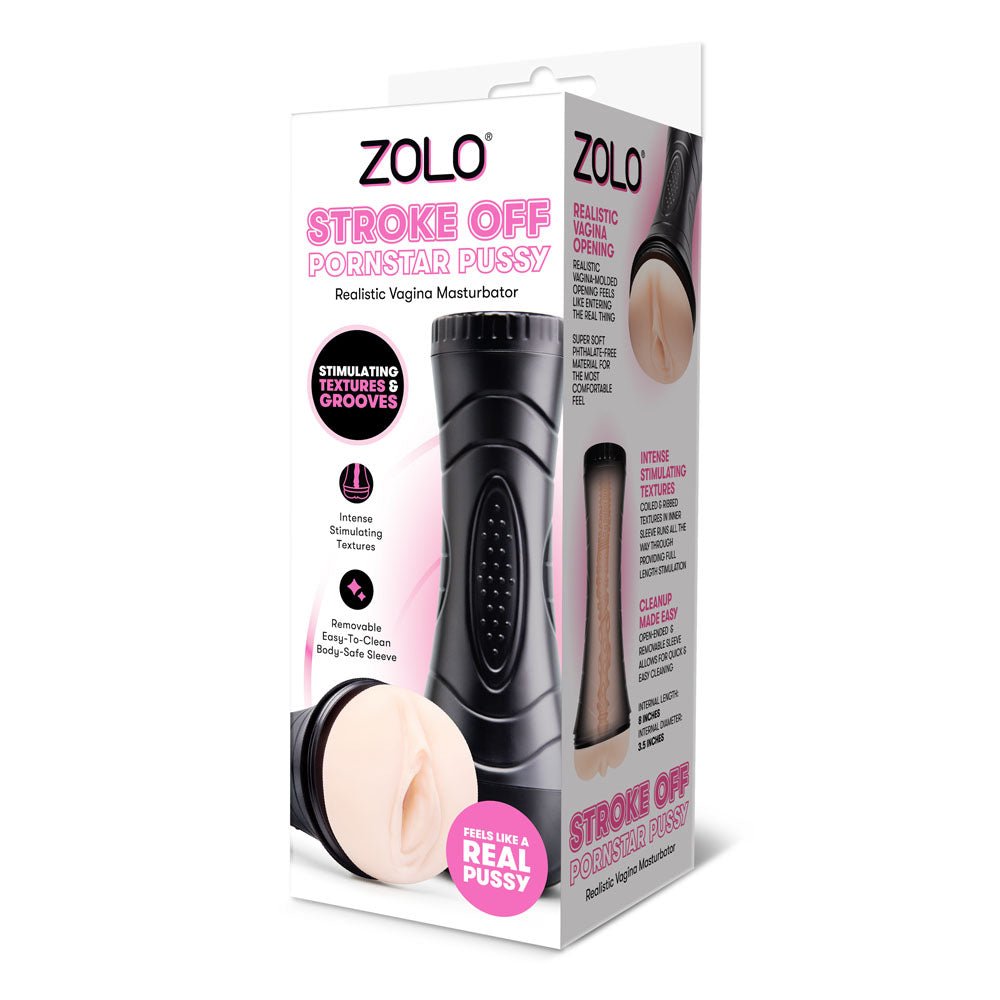 Zolo STROKE OFF Pornstar Pussy - Flesh Vagina Stroker - Silk and Sin