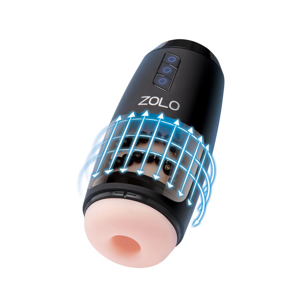 Zolo Upstroke - Flesh USB Rechargeable Auto Thrusting Masturbator - silkandsin