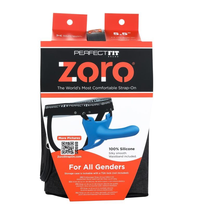 Zoro Strap-On 5.5in Blue - Silk and Sin